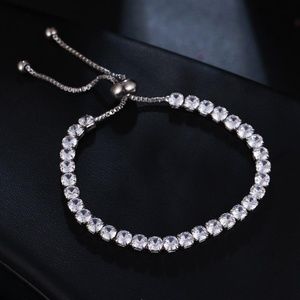 Luxurious Lariat Adjustable CZ Tennis Bracelet